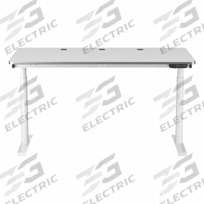 VERSADESK Electric Sit-Stand Desk: White, Wood, 60 in Overall Wd, 30 in Overall Dp - Electric Adjustable-Height Desks