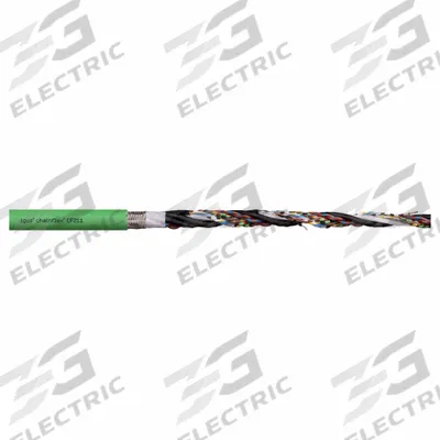 CHAINFLEX Measuring System Cable: (6) Pr 24 AWG (0.25), Green, PVC Jacket - Servo Motor Feedback Cables