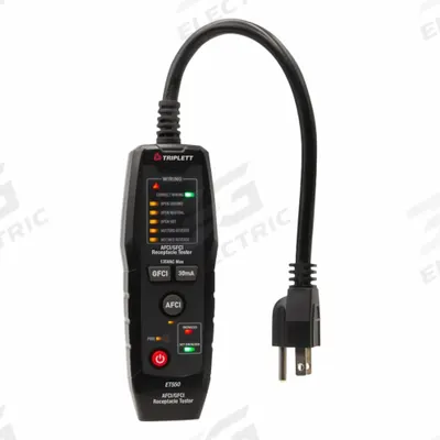 TRIPLETT Receptacle Tester: 120 V AC to 120 V AC, 5-15P, GFCI, CAT III 135V - GFCI Testers