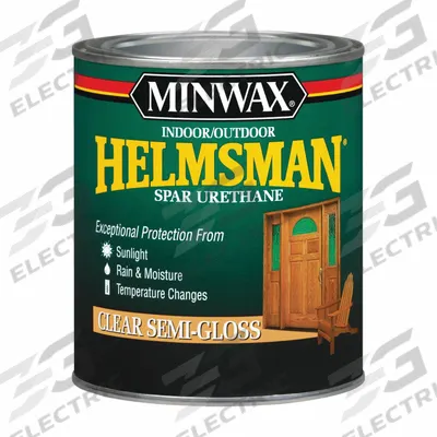 MINWAX Finish: Varnish, Exterior/Interior, Oil, 1 qt Container Size, Wood, Semi-Gloss - Wood Sealers & Finishes
