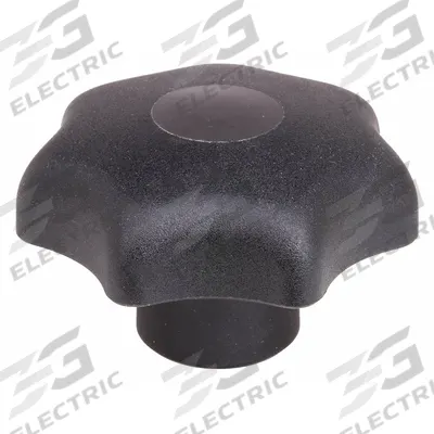 KIPP Hand Knob: 7 Point, Plastic w/ Steel Thread, M10 Thread, 14 mm Thread Lg - 7-Arm Knobs with Threaded Hole