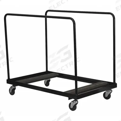 FLASH FURNITURE Table Cart: 900 lb, 48 3/16 in L x 28 in W x 47 in H, (4) Swivel, High Gloss - Carts with Vertical Divider Rail for Round & Rectangular Tables