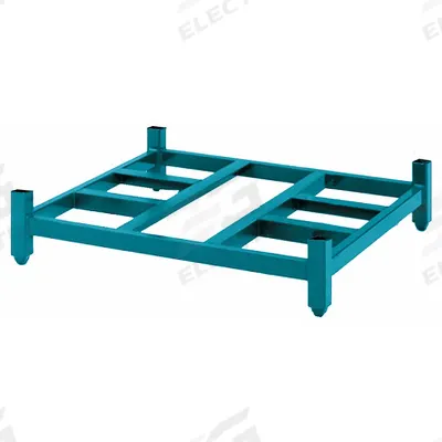 STEEL KING Stack Rack Base: 48 in x 42 in x 10 1/2 in, Open Decking, 4,000 lb Load Capacity - Open-Deck Stack Rack Bases