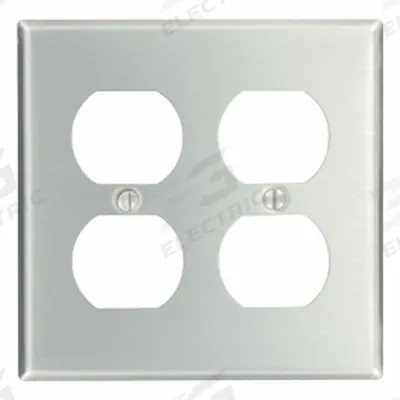 LEVITON Wall Plate: Duplex Outlet, 2 Gang - General Purpose Wall Plates