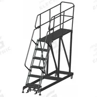 BALLYMORE Mobile Work Platform: 5 ft Platform Ht - Max, 24 in x 72 in, Steel, 800 lb Load Capacity (MPN SEP6-2472). Key specifications — Folding: Not Foldable; Mobility: Rolling; Brand: BALLYMORE; Color: Gray; Height Adjustability: Fixed Height; Includes Handrails: Handrails Included; Locking Mechanism: Foot-Activated Step Lock; Handrails: Includes Handrails.