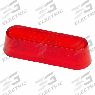 GROTE Replacement Lens: Oval, Clearance and Marker Light, 1 1/8 in Ht - Vehicle Lighting - Oval Replacement Lenses
