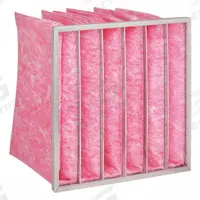 GRAINGER Pocket Air Filter: 24 in x 24 in x 22 in, MERV 13, Pink, Synthetic, 6 Pockets (MPN 6B645). Key specifications — Display Sell UOM: EA; Brand: GRAINGER; Media Material: Synthetic; Performance Rating: MERV 13.