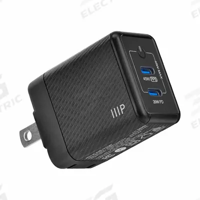 MONOPRICE Wall Charger: 110V AC, 2 Output Connectors, Black, 4.05 A Max. Output Current - Wall Chargers