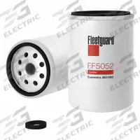 FLEETGUARD Automotive Fuel Filter: 13 5/8 in Overall Lg, 3 11/16 in Outside Dia, Diesel Fuel, Diesel (MPN FF5052). Key specifications — attr434022: FLEETGUARD; attr1017112: Construction Equipment; attr1017113: Grove.