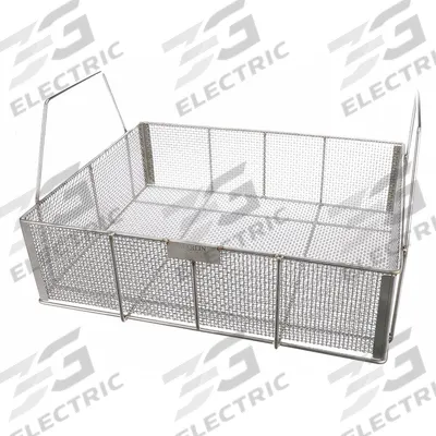 MARLIN STEEL WIRE PRODUCTS Parts Washer Basket: Rectangular, Stainless Steel, Silver - Rectangular Parts Washer Baskets