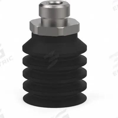 DE-STA-CO Vacuum Pad Assembly: G1/8 in, 20.07 mm Pad Dia, NBR, Black, 8.89 mm Pad Ht - Multi-Bellows Type Small-Payload Vacuum Pad Assemblies