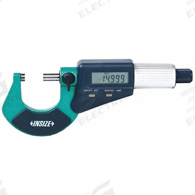 INSIZE Digital Outside Micrometer: 0 in to 1 in /0 mm to 25 mm, Inch/Metric - Micrometers without SPC Output