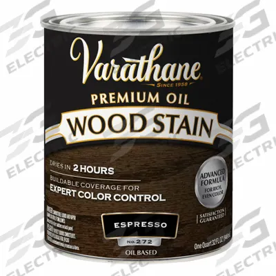 VARATHANE Wood Stain: Wood Stain, Interior, Oil, 1 qt Container Size, Wood, Satin - Wood Stains
