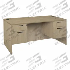 REGENCY Desk: Particle Board, Oak, 2 Pedestals, 4 Drawers, 60 in Overall Wd, 29 in Overall Ht (MPN LDP6030NO). Key specifications — Desktop Material: Particle Board; Includes Modesty Panel: Yes; Pedestal Location: Double Pedestal; Kit Product Type: Double Pedestal Desk; Desktop Color: Oak; Brand: REGENCY; Frame Color: Noble Oak; Frame Material: Particle Board.