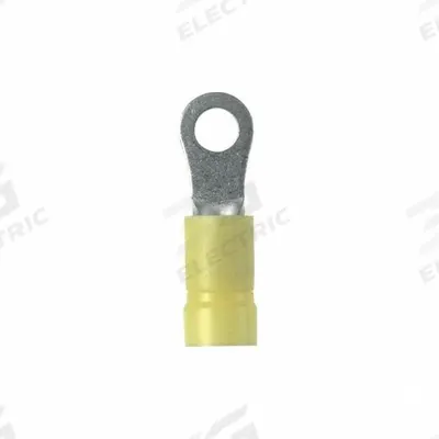 PANDUIT StrongHold(TM) EV10-8RB-Q Ring Terminal: Yellow, Vinyl Insulation, #8 Stud Size - Insulated Ring Terminals