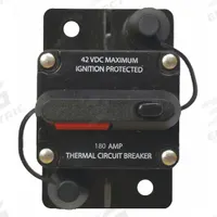Automotive Circuit Breaker: 31200, 42V DC, 180 A at 12V DC, Stud (MPN 31208). Key specifications — Series: 31200; Voltage: 42V DC; Interrupt Rating: 180 A at 12V DC; Terminal Connection: Stud; Circuit Breaker Type: Heavy Duty Circuit Breaker; Brand: BATTERY DOCTOR.