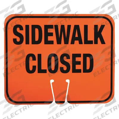 APPROVED VENDOR Traffic Cone Sign: ABS Plastic, 10 3/8 in Ht, 12 3/4 in Lg - Signs for Traffic Cones