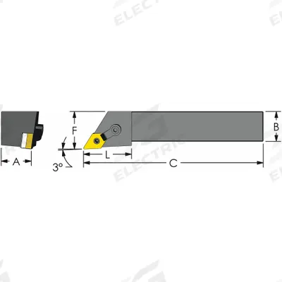 ULTRA-DEX USA Indexable Turning and Profiling Tool Holder: MDJNR 12-4B (MPN 974-000-128) - Indexable Turning & Profiling Toolholders