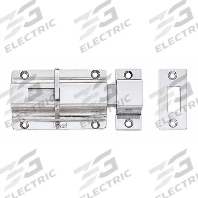 SUGATSUNE Door Bolt: Slide Bolt, 1 7/8 in Ht, 3 15/16 in Wd - Door Bolts