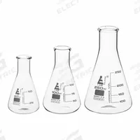 EISCO SCIENTIFIC Erlenmeyer Flask Set: 50 mL_100 mL_250 mL, Colorless, Round, A, +/-5% Tolerance (MPN CH196031). Key specifications — Shape: Round; Tolerance: +/-5 %; Body Color: Colorless; Brand: EISCO SCIENTIFIC; Compatible with Stopper Size: 5; USP Specification: Type I.