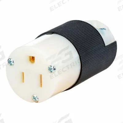 HUBBELL Straight Blade Connector: 5-15R, 125V AC, 15 A, 2 Pole, 3 Wire - General Purpose Connectors