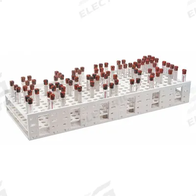 HEATHROW SCIENTIFIC Tube Rack: 11 1/4 in Overall Wd, 4 1/2 in Overall Ht, 27 1/4 in Overall Lg - Lab Storage Racks