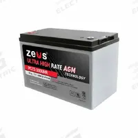 ZEUS BATTERY PRODUCTS Sealed Lead Acid Batteries: 12V DC, 83 Ah Capacity, 8.19 in Ht, 6.61 in Wd, M6 (MPN PC12-300UHR). Key specifications — Terminal Connection: M6; Brand: ZEUS BATTERY PRODUCTS; Housing Material: ABS.