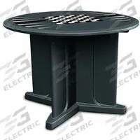 CORTECH Table: 29 in Overall Ht, 48 in Overall Dia, Game Top Included, Ballast Accepted, Black (MPN 66751BKGT). Key specifications — attr1032567: CORTECH; attr1032564: Ballast Accepted; attr1032590: Polyethylene; attr1075036: Endurance.