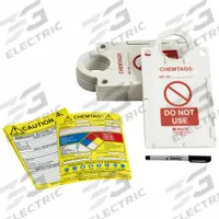 BRADY Tag: Plastic, Rectangle, 11 1/4 in Ht, 6 in Wd, 0.06 in Thick, Indoor/Outdoor, English, 10 PK (MPN CHEM-CTSH). Key specifications — Lamination Type: Not Laminated; Includes: (10) Tag Holders.