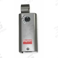 DAYTON Line Volt Mechanical Tstat: Heat or Cool, Stainless Steel, 30° to 110°F, 3.5°F (MPN 2NNR9). Key specifications — attr400419: 120 to 270V AC; attr400424: SPDT, Open/Close on Rise; attr400415: 30° to 110°F; attr400417: 3.5°F; attr400418: Hydraulic Air Coil; attr400408: Heat or Cool; attr408361: DAYTON; attr400410: Stainless Steel.