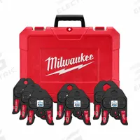 MILWAUKEE Press Jaw Kit: 1/4 to 1 1/8 in Pipe, Forged Steel, Extended/Std Tool Types, ZoomLock® MAX (MPN 49-16-2662Z). Key specifications — attr518794: 1/4 to 1-1/8 in; attr518793: Forged Steel; attr518792: ZoomLock® MAX; attr518791: MILWAUKEE.
