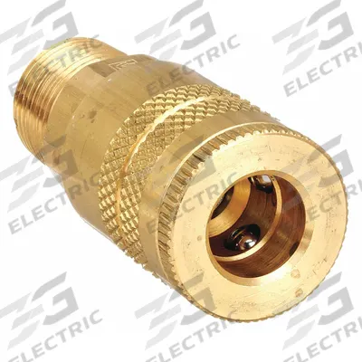 PARKER Quick Connect Hose Coupling: 3/8 in Body Size, 3/8 in Hose Fitting Size - Industrial Interchange Brass Quick-Connect Air Coupling Bodies