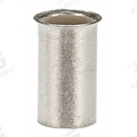 PANDUIT Wire Ferrule: 6 AWG Max Wire Size, Holds 1 Wire, Bare, 0.24 in Ferrule Dia (MPN F84-12-TL). Key specifications — Brand: PANDUIT.