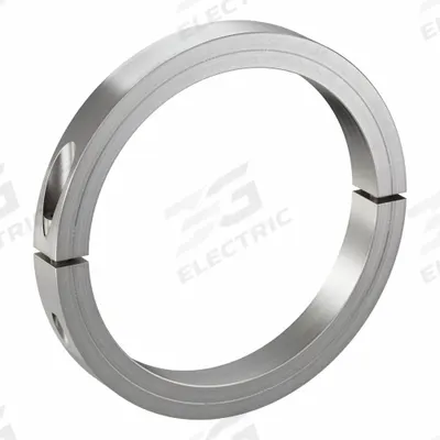 CLIMAX METAL PRODUCTS Shaft Collar: 2-Piece, Inch, Round, Clamp-On, 5 15/16 in Bore Dia - Stainless Steel Recessed-Screw Shaft Collars
