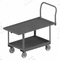 APPROVED VENDOR Platform Truck: 2,000 lb, Solid, 12 ga Deck, Mold-On Rubber, (2) Rigid/(2) Swivel (MPN WHPTLU30606MR95). Key specifications — Side Panel Type: No Side Panels; Brand: APPROVED VENDOR; Color: Gray; Caster/Wheel Configuration: (2) Rigid.