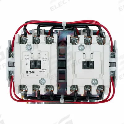 EATON Magnetic Contactor: Reversing, 3 Poles, NEMA Size 2, 45 A - Reversing NEMA Contactors