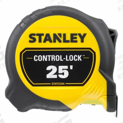 STANLEY Tape Measure: Nonmagnetic Double Hook Tip, 25 ft, Plastic - Standard (Inch) Tape Measures