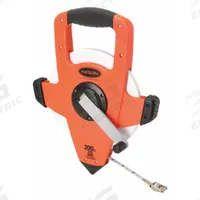 KESON Long Tape Measure: Assisted, NRS18200, SAE, 200 ft, 1/8 in, Plastic, 200 ft Blade Lg (SAE). Key specifications — attr939846: NRS18200; attr939849: Steel; attr939859: Nonmagnetic Single Hook; attr939850: Single-Sided; attr939855: 1/8 in; attr944023: Hook End; attr940484: KESON; attr985224: Plastic.