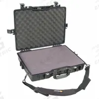 PELICAN Protective Case: 13 1/8 in x 18 7/8 in x 3 7/8 in Inside, Convoluted/Pick and Pluck/Solid (MPN 1495-000-110). Key specifications — Closure Type: Double Throw; Material: Plastic; Brand: PELICAN; Includes Foam Insert: Foam Insert Included.