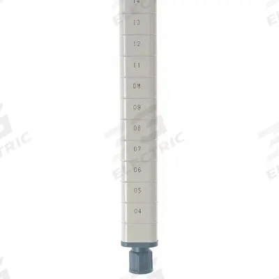 METRO Shelving Post: 62 3/16 in x 1 3/4 in, Taupe, 18 ga Post Gauge, Steel - Posts for Quick-Adjust Antimicrobial Plastic Shelving