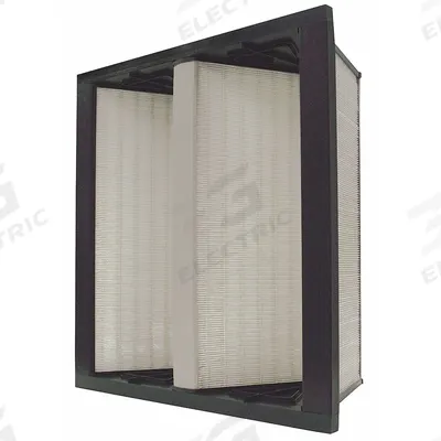 GRAINGER V-Bank Air Filter: 24 in x 24 in x 12 in, Fiberglass, Single Header - MERV 14 V-Bank Air Filters