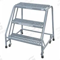 COTTERMAN Step Stool: 2.5 ft Overall Ht, 450 lb Load Cap, 3 Steps, Steel, 2.5 ft Standing Ht (MPN 1003N2630A3E10B3C1P6). Key specifications — attr1051722: Rolling Step Stool; attr1055542: Not Stackable; attr1051712: Replacement Foot Pads; attr1051697: COTTERMAN; attr1051699: (4) Swivel; attr1051702: Gray; attr1051707: Rubber; attr1051708: Slip-Resistant.