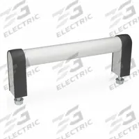JW WINCO Pull Handle: Threaded Holes, Front-Mount, 15.75 in Mounting Hole Center to Center, Silver (MPN 28W400AT0Q/B). Key specifications — Screw Size: M8; Brand: JW WINCO; Color: Silver; _Leg Style: Anodized Aluminum.