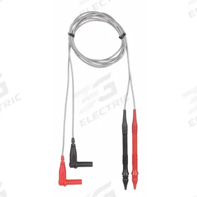 POMONA Test Leads: CAT II 600V, Retractable Probe, Right Shrouded Plug, 4 ft Lg - Test Leads with Probes