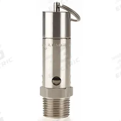 CONRADER Safety Valve: Hard Seat, 1/2 in (M)NPT Inlet (In.), 50 psi Preset Setting (PSI) (MPN SRH375-1/2-SS-050). Key specifications — attr291993: Hard Seat; attr291998: Stainless Steel; attr292007: Stainless Steel; attr292009: Stainless Steel; attr294753: CONRADER.