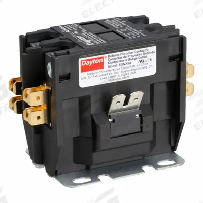 Dayton Definite Purpose Magnetic Contactor: 2 Poles, 24V AC, 40 A - Non-Reversing Definite Purpose Contactors