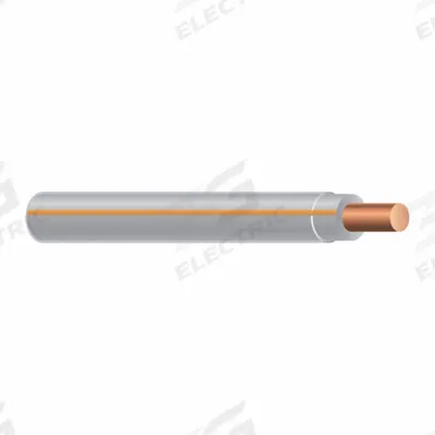 SOUTHWIRE Wire: Copper, 12 AWG, 1 Conductors, Stranded, Gray/Orange, 500 ft Lg - Copper THHN/THWN Building Wires