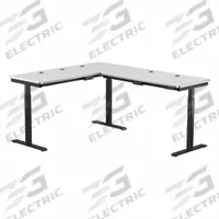 VERSADESK Standing Desk: White, Wood, 72 in Overall Wd, 72 in Overall Dp, 45 1/2 in Max Desktop Ht (MPN VT1297272-01-05). Key specifications — attr989930: Black; attr989931: Laminate; attr989903: VERSADESK; attr989914: White; attr989916: Wood.