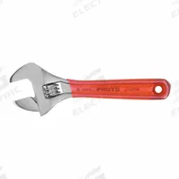 PROTO Adjustable Wrench: Alloy Steel, Chrome, 4 11/32 in Overall Lg, 3/4 in Jaw Capacity (MPN J704GB). Key specifications — attr309359: Chrome; attr324924: PROTO; attr309358: Alloy Steel.