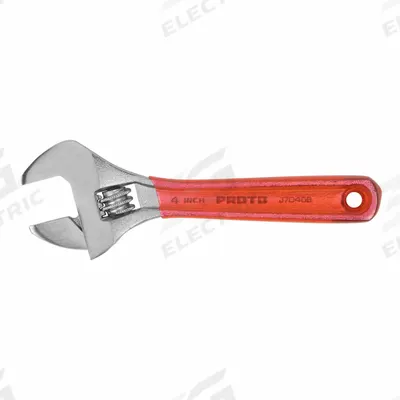 PROTO Adjustable Wrench: Alloy Steel, Chrome, 4 11/32 in Overall Lg - General Purpose Adjustable Wrenches